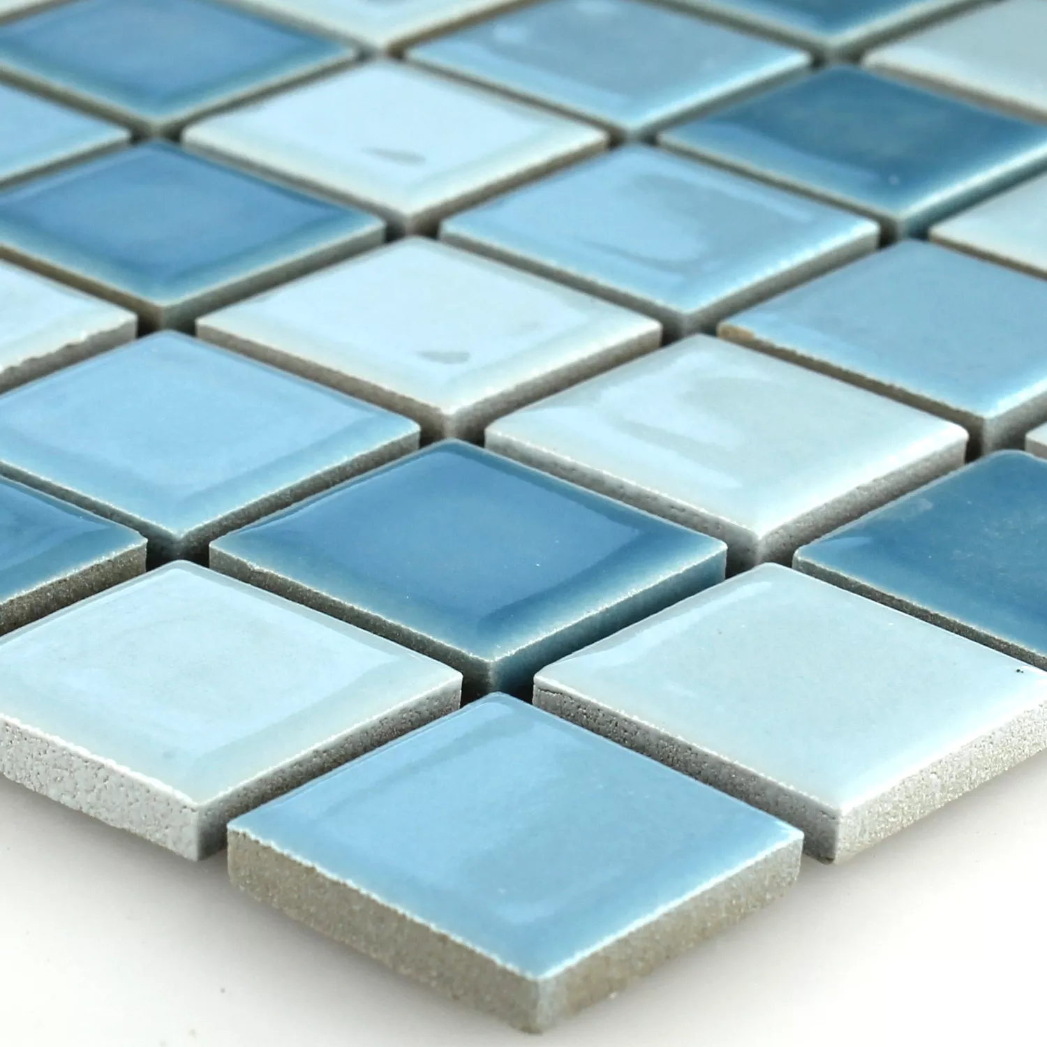 Mozaïektegel Keramiek Blauw Mix 25x25x5mm