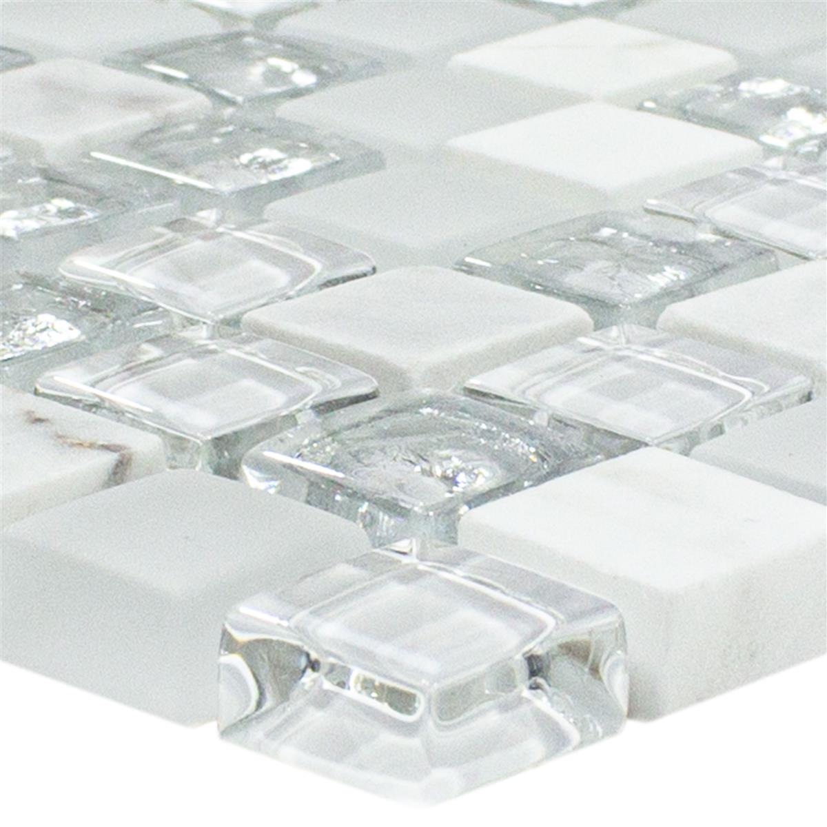 Machtig nakomelingen opslag Glasmozaïek Tegels Lexington Glas Material Mix Wit