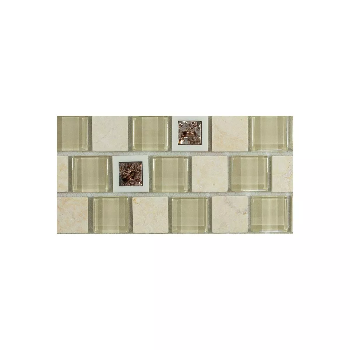 Sample Glas Kunststof Natuursteen Mozaïek Lunaquell Beige