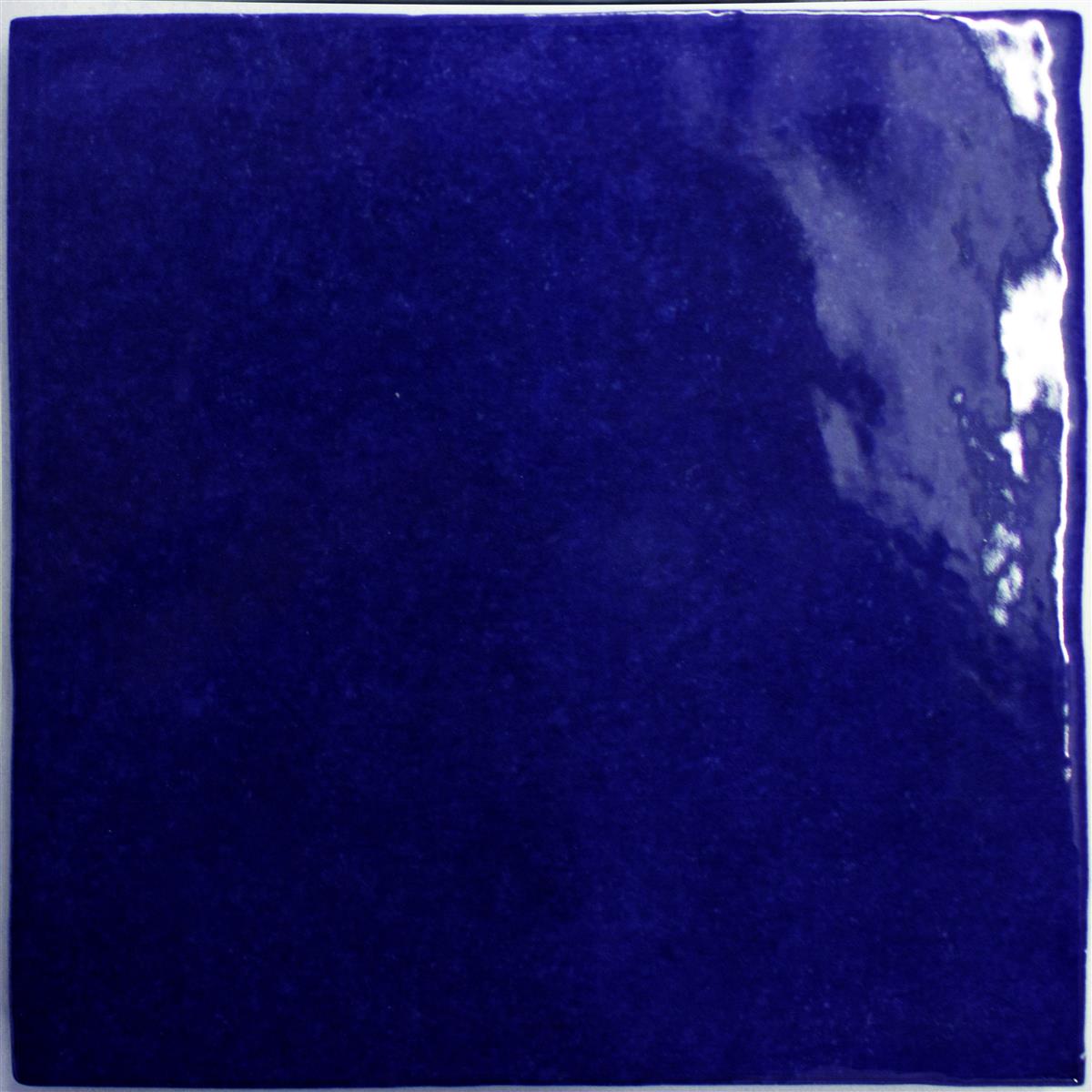 Wandtegels Rebecca Gegolfd Blauw 16,2x16,2cm