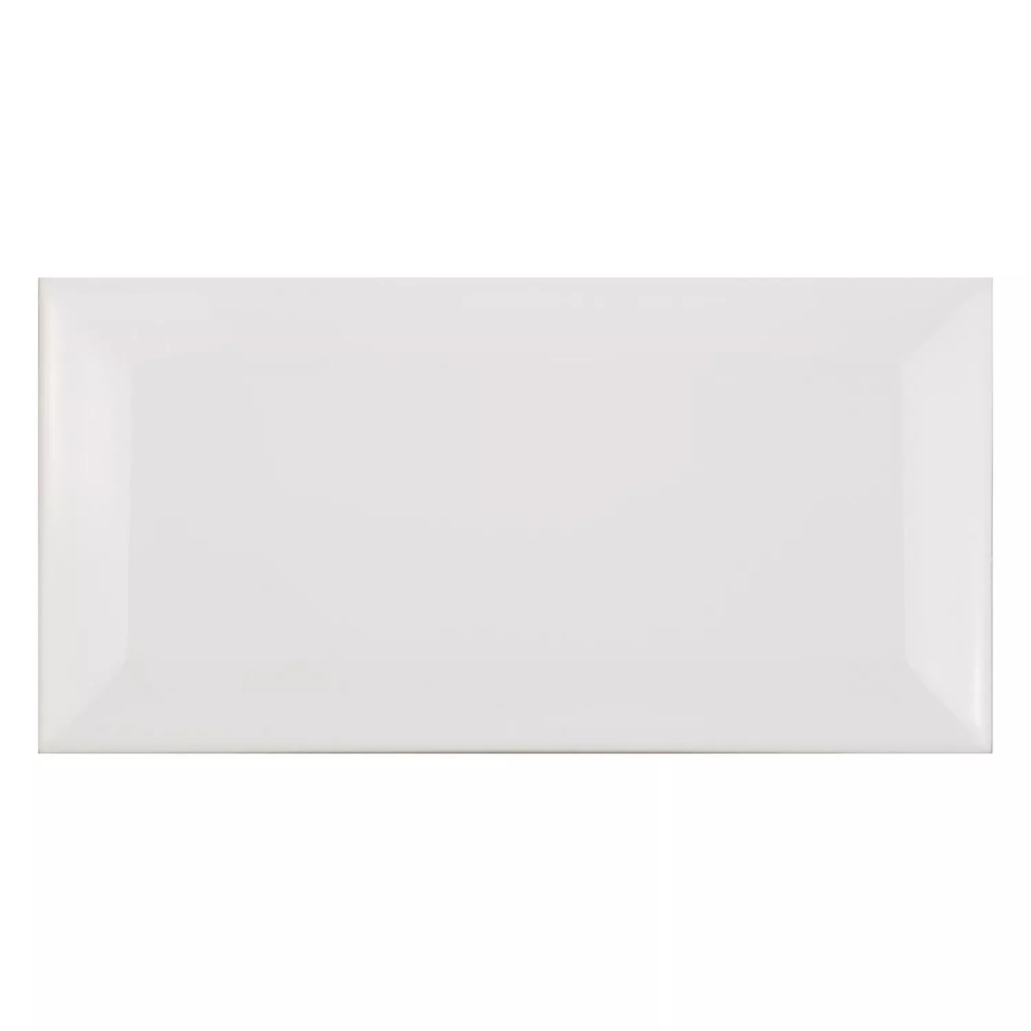 Metro tegel Wit Mat 7,5x15 cm Met Facet Pitcox Blanco