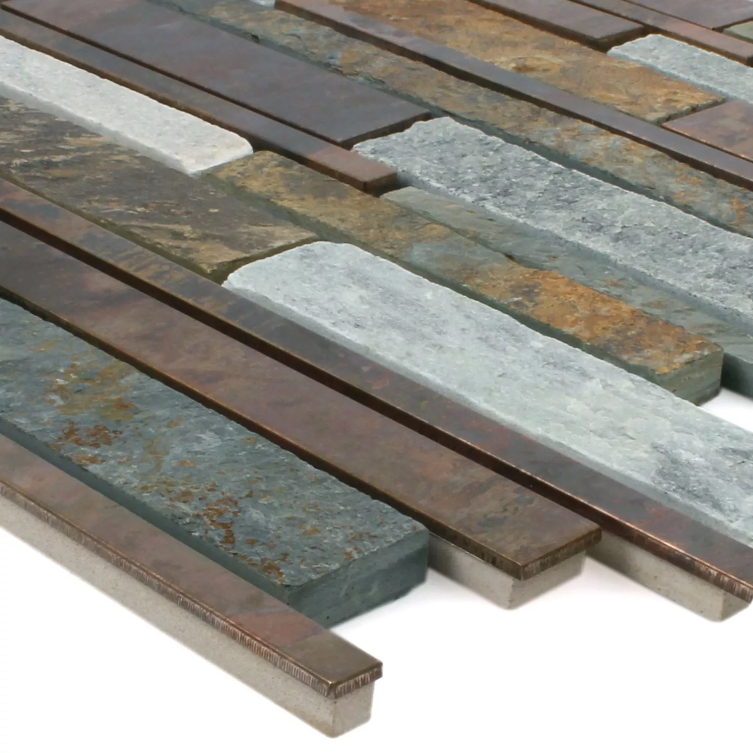 Mozaïektegel Miray Natuursteen Koperen Mix Mozaïektegel Miray Natuursteen Koperen Mix