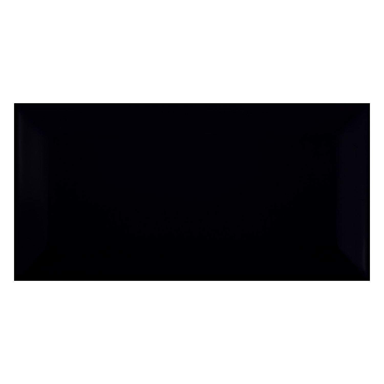 Metro tegel Zwart Mat 7,5x15 cm Met Facet Pitcox Negro